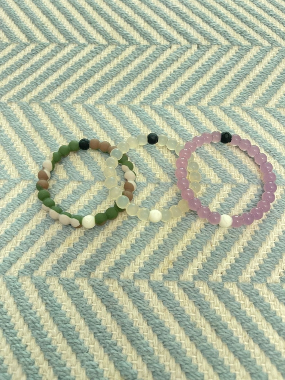 Set of 3 Lokai Bracelets - Camo, clear*, purple